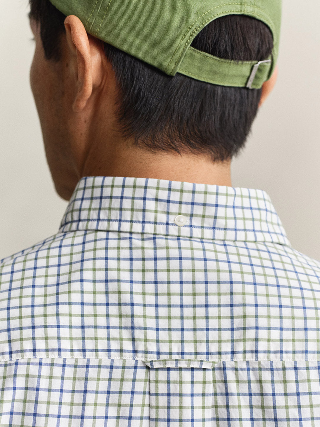 Gant Men Green Checked Regular Fit Classic Poplin Shirt
