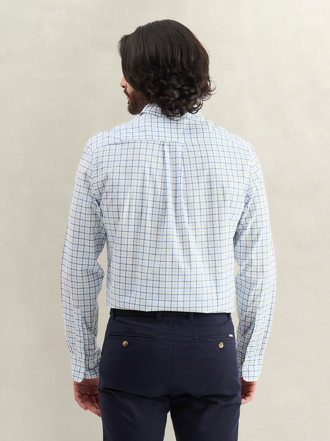Gant Men Checked Blue Shirt