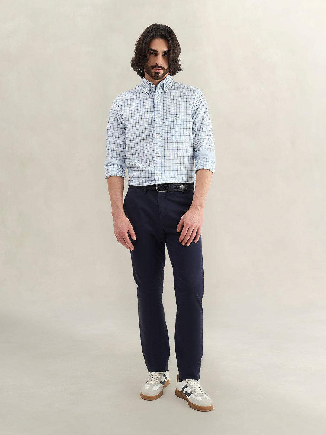 Gant Men Checked Blue Shirt