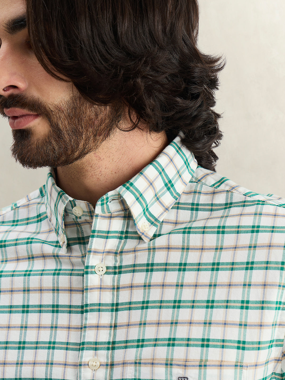 Gant Men Checked Green Shirt