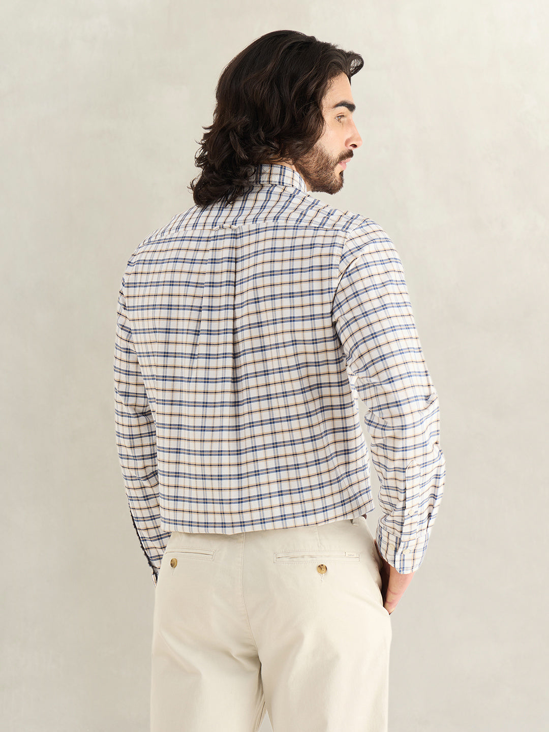 Gant Men Checked Blue Shirt