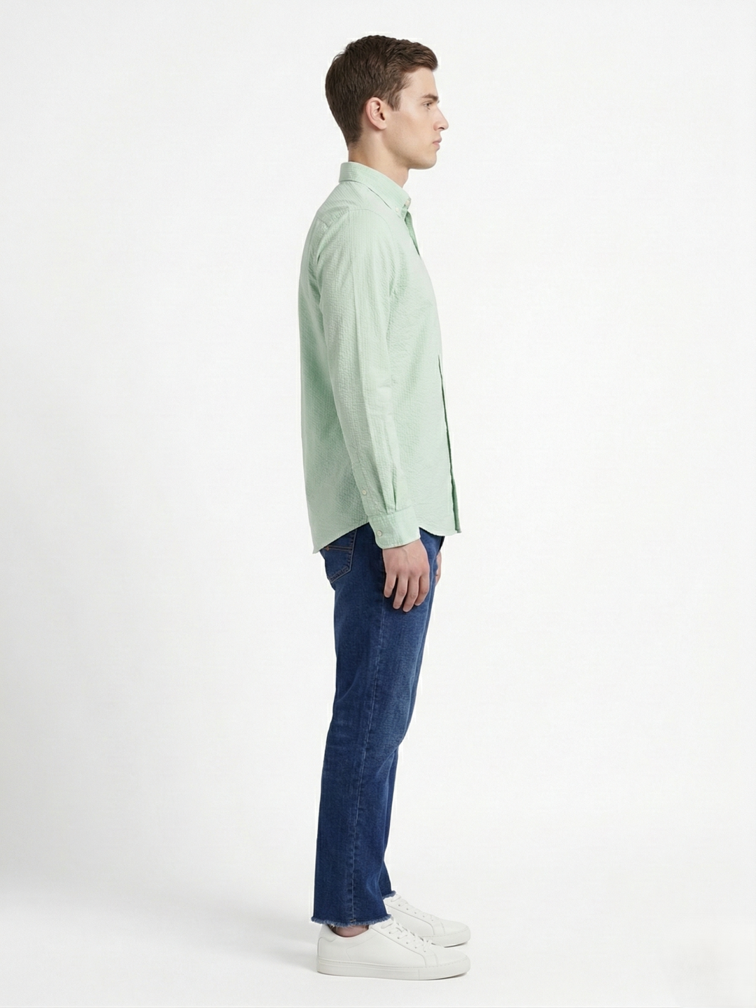 Gant Green Cotton Solid Men Shirt