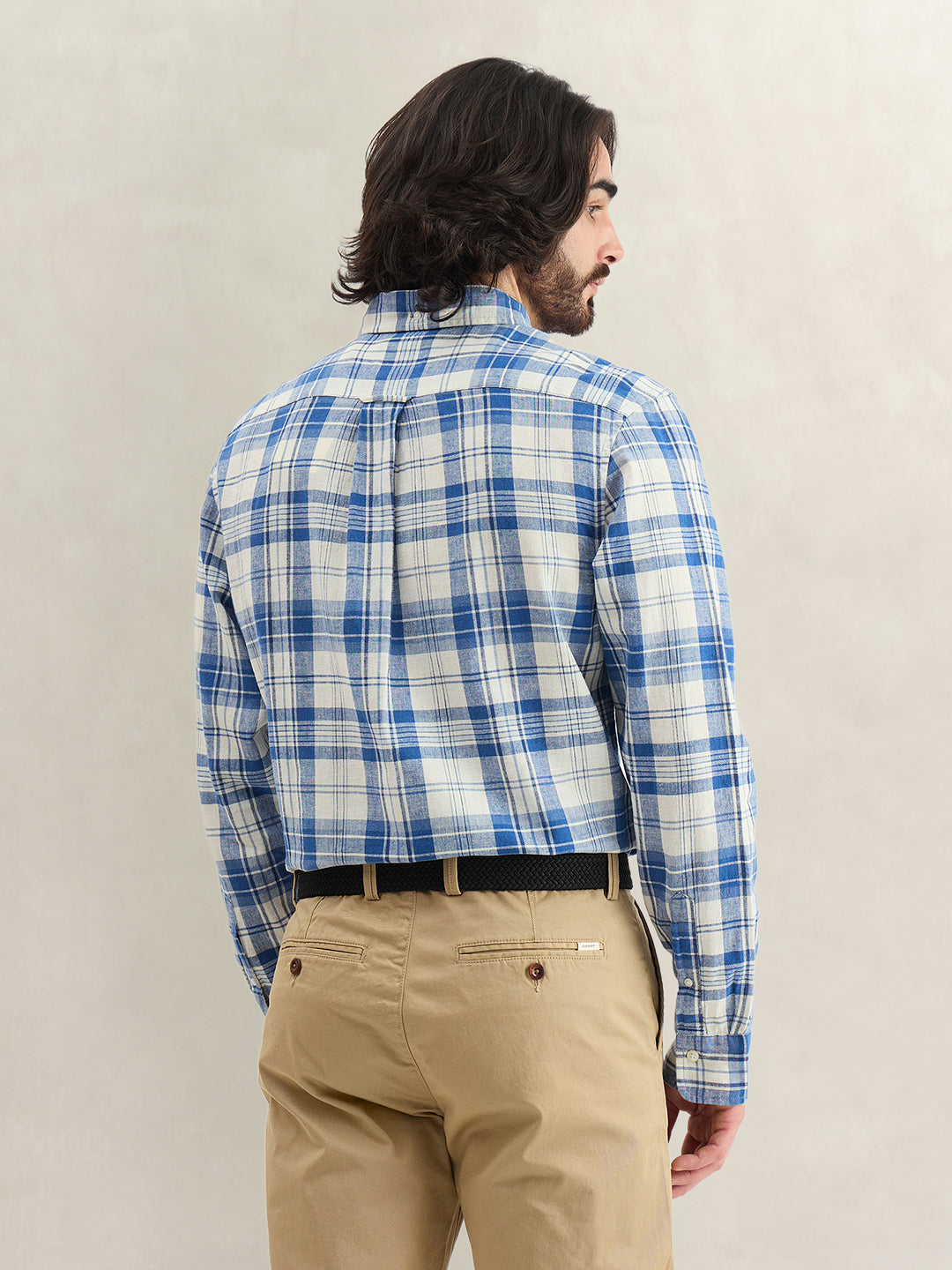 Gant Men Checked Blue Shirt