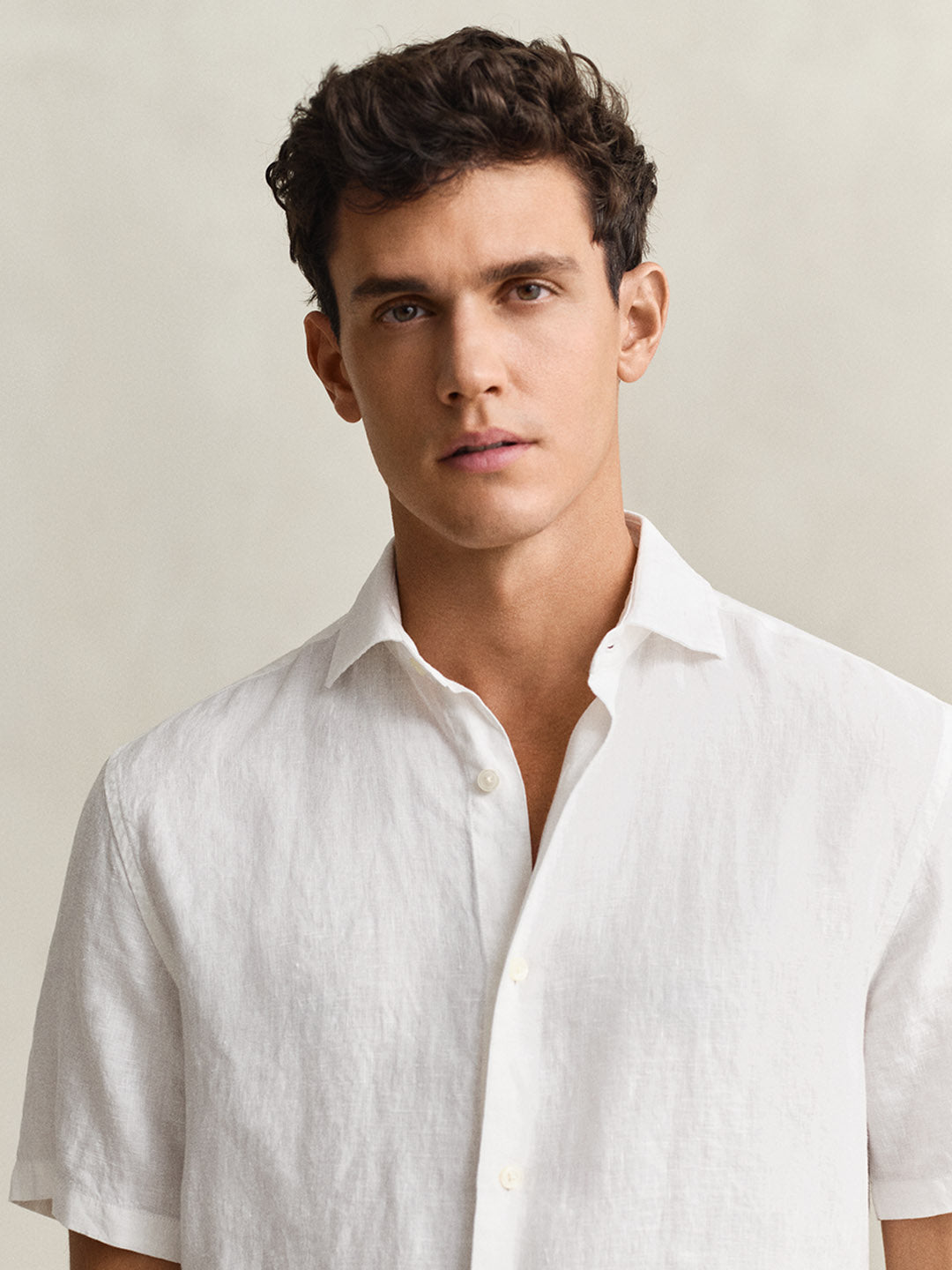 White linen shirt