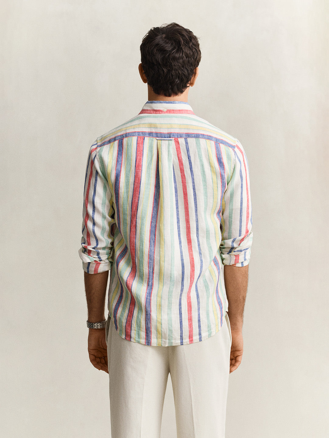 GANT Men Multicolour Striped Linen Shirt