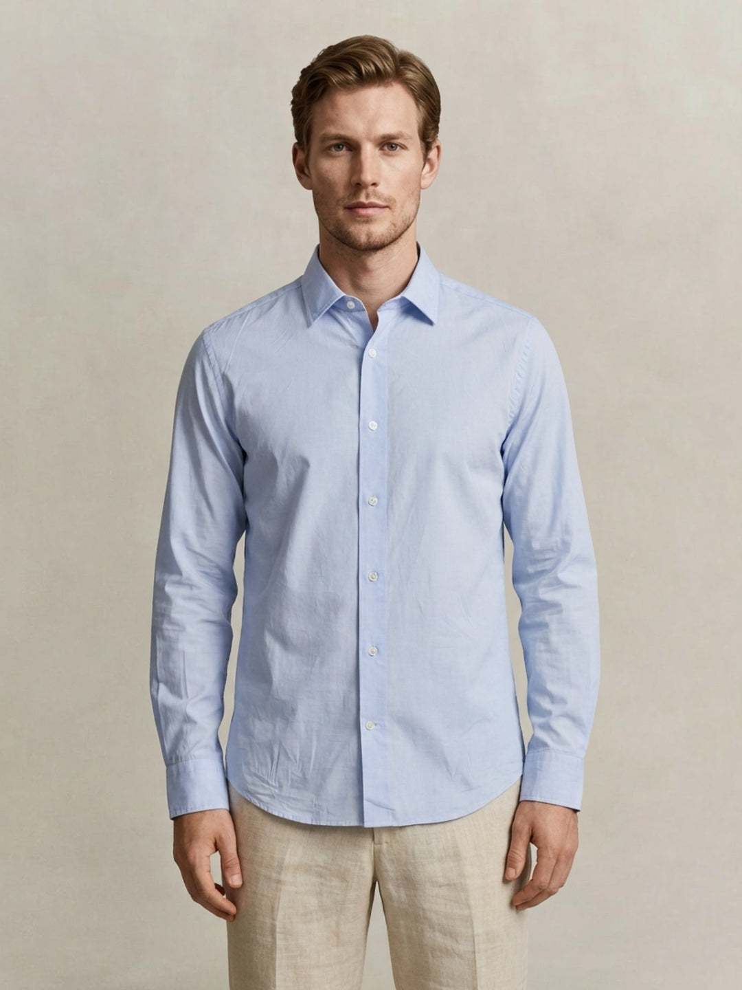 Gant Men Poplin Blue Classic Collar Shirt