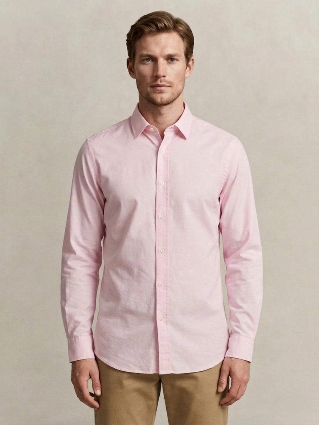 Gant Men Poplin Pink Classic Collar Shirt