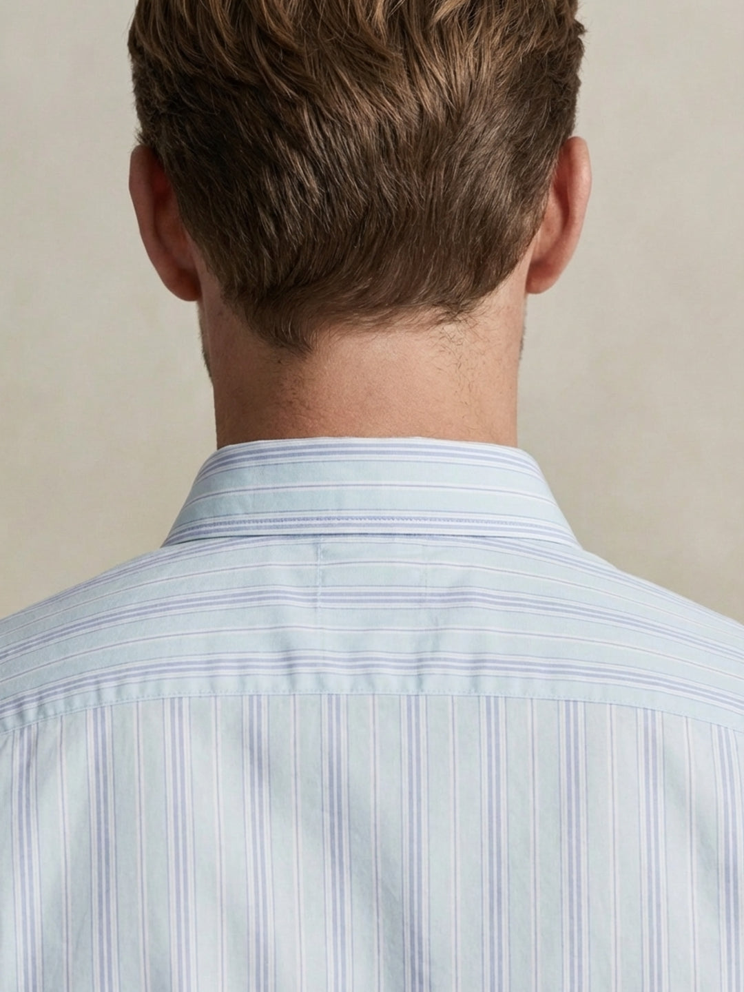 Gant Men Pure Cotton Light Blue Dobby Striped Shirt