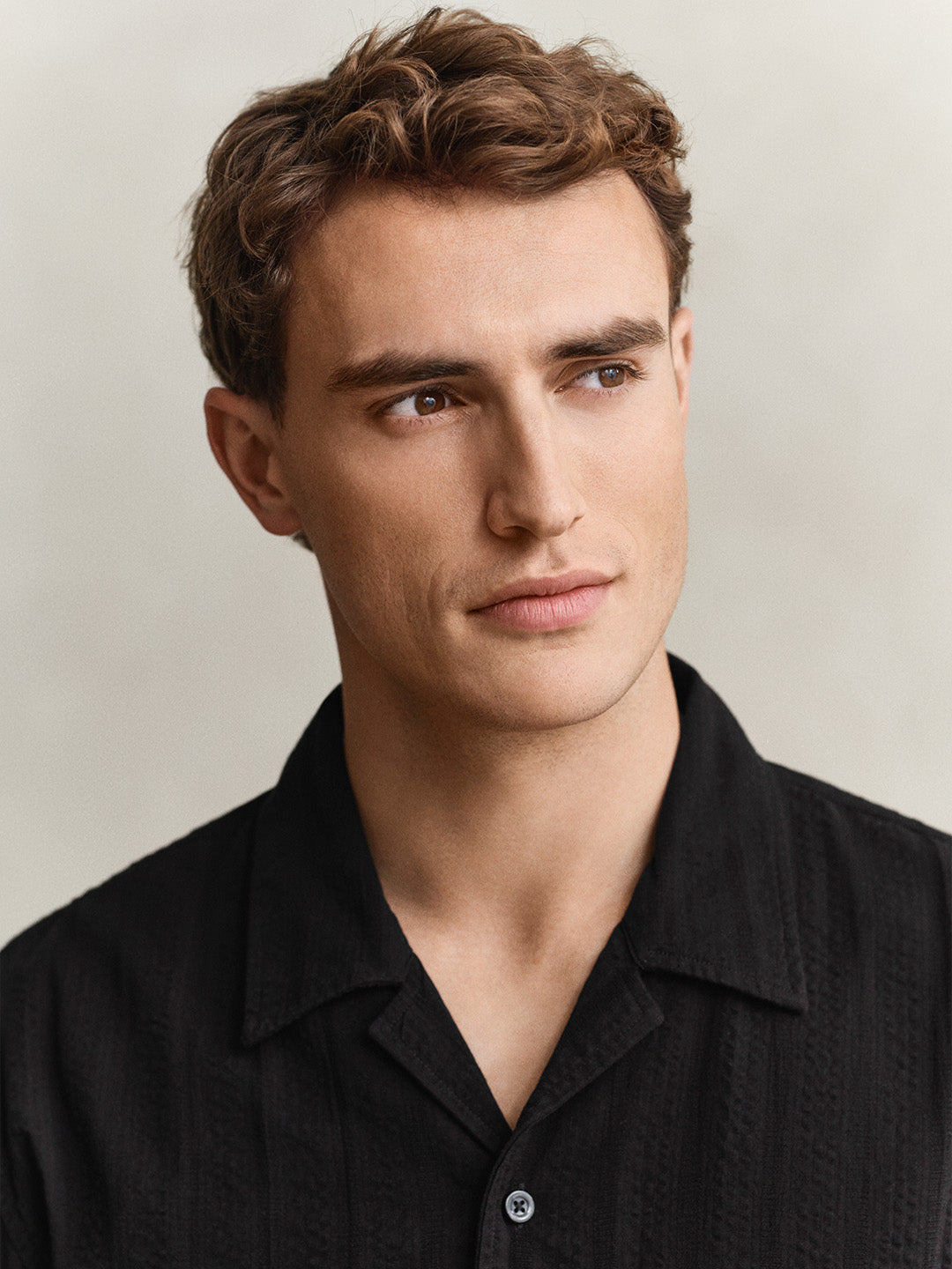 GANT Men Black Dobby Striped Relaxed Cotton Shirt