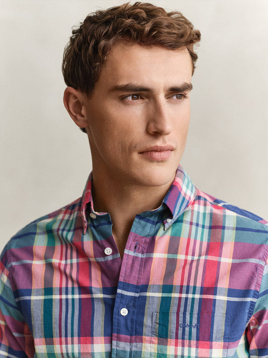 GANT Men Multicolour Checked Cotton Shirt