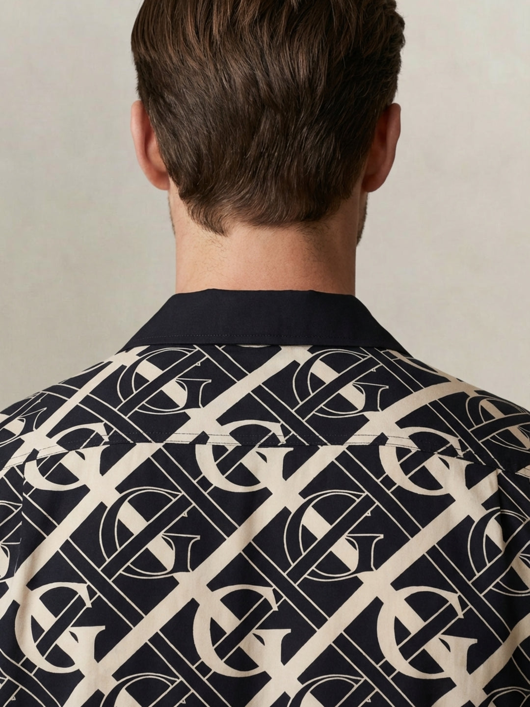 Gant Men Blue Monogram Printed Shirt