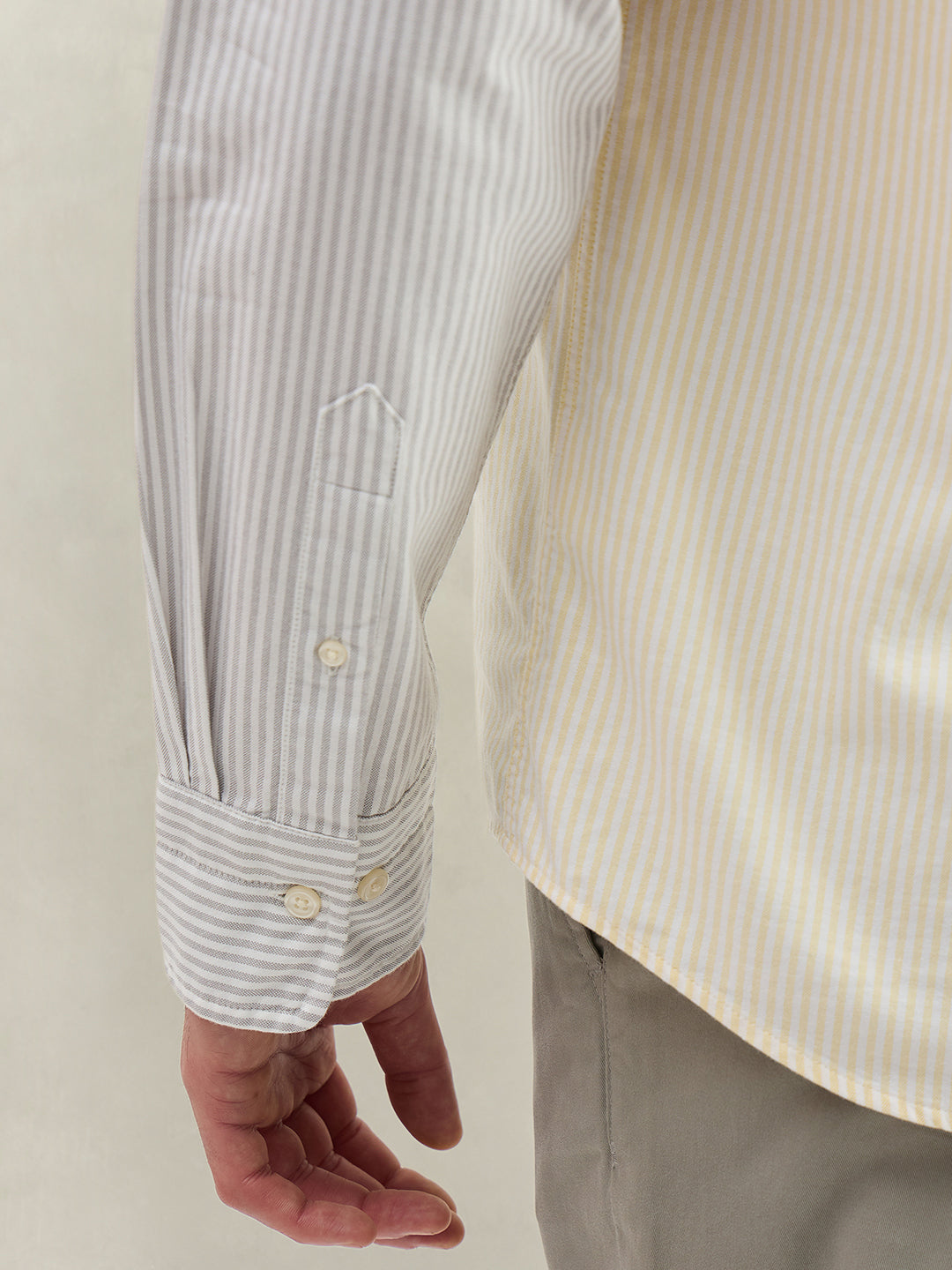 Gant Men Yellow Colourblocked Shirt