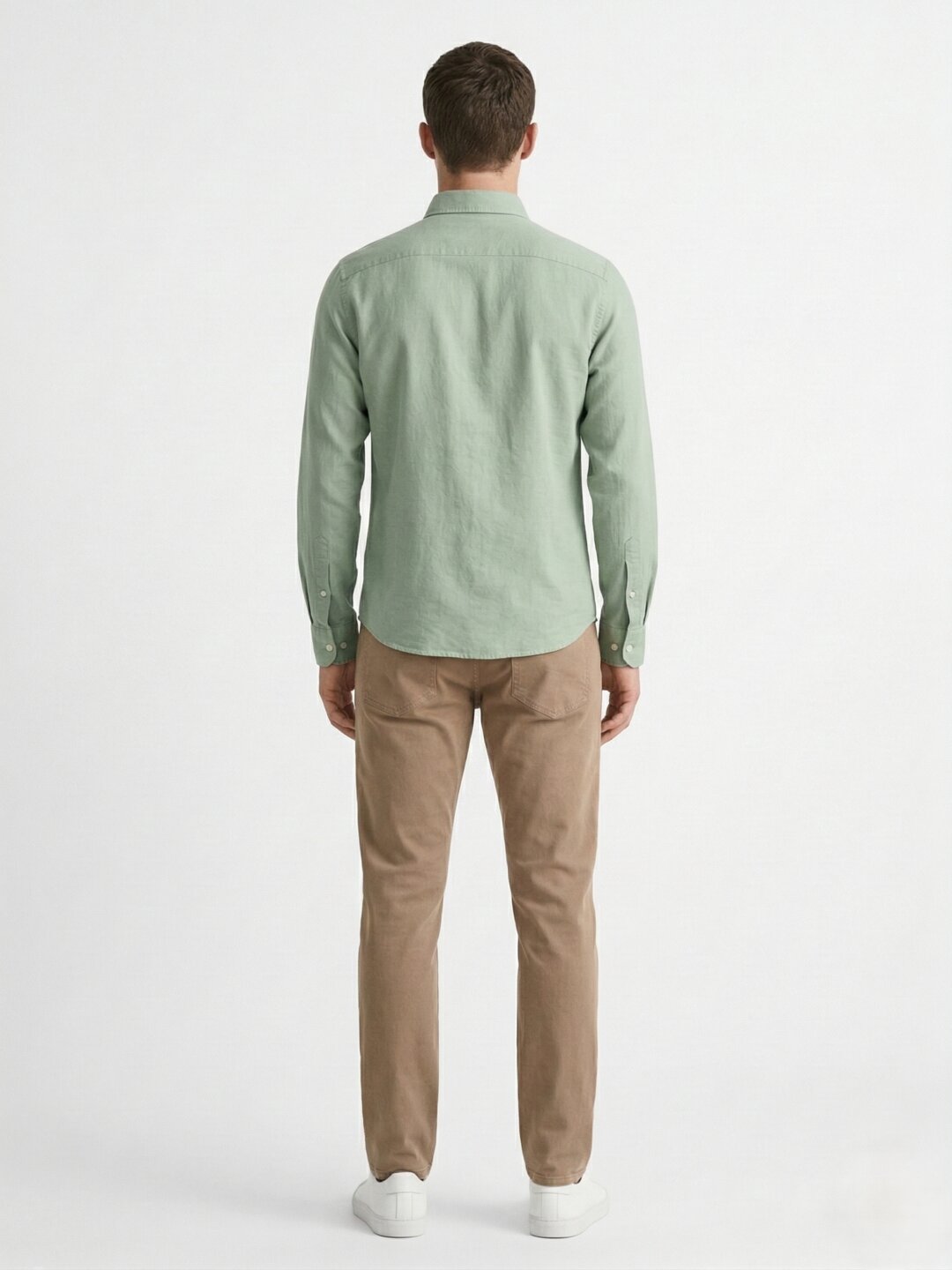 Gant Green Cotton Solid Men Shirt