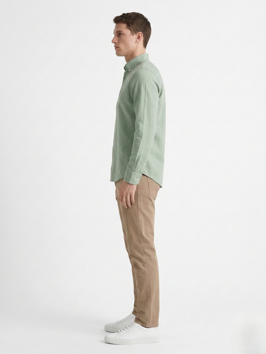 Gant Green Cotton Solid Men Shirt