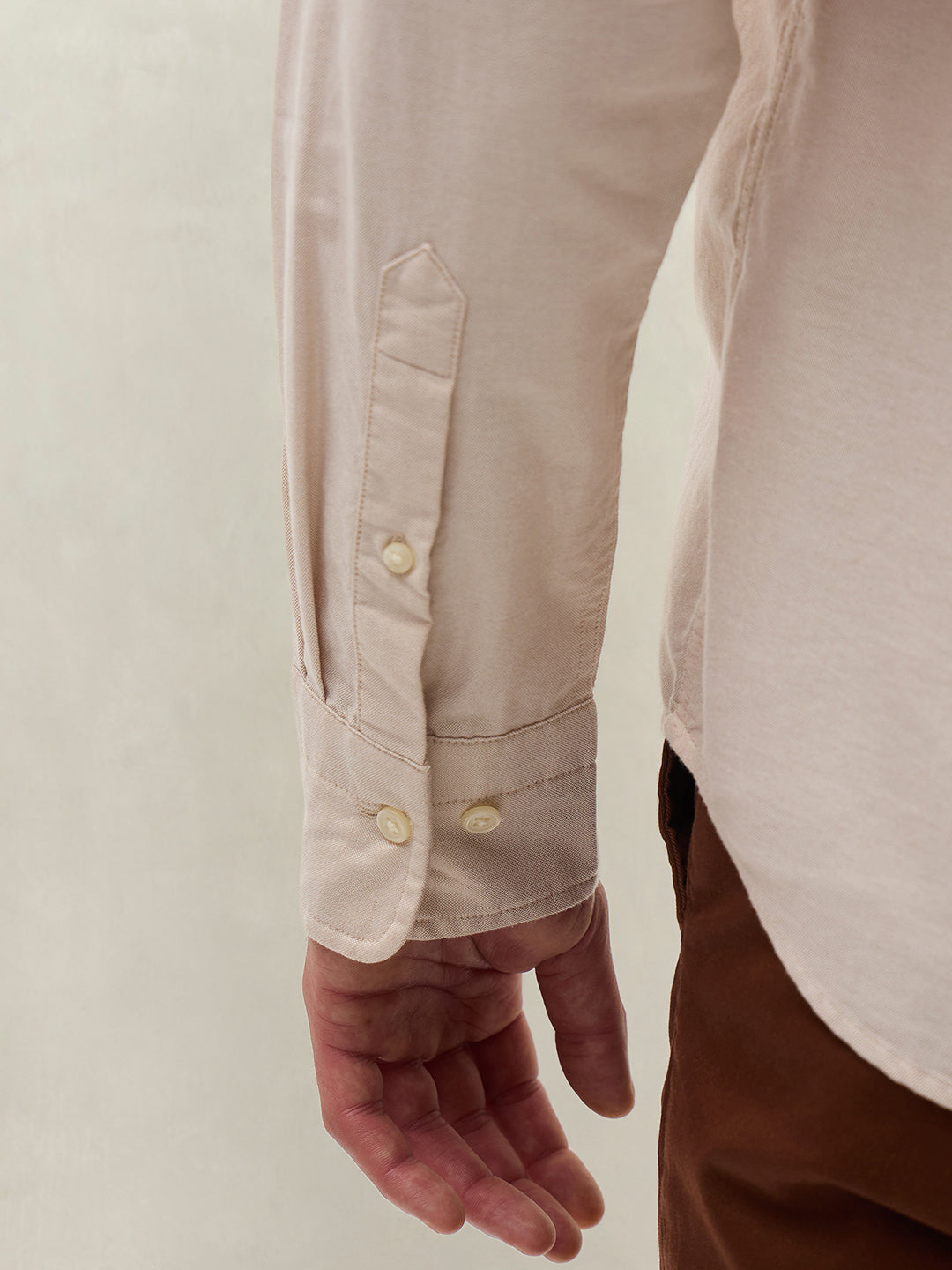 Gant Men Solid Beige Shirt
