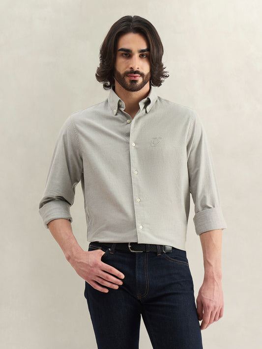 Gant Men Solid Grey Shirt