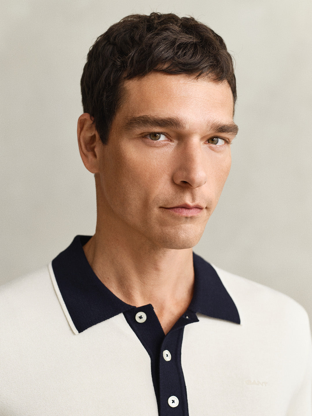 Gant Men Cream Modal Polo T-Shirt