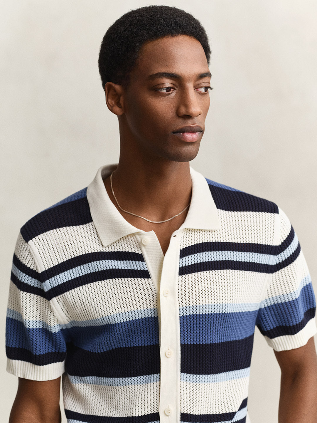 Gant Men Multicolour Striped Cotton Polo T-Shirt