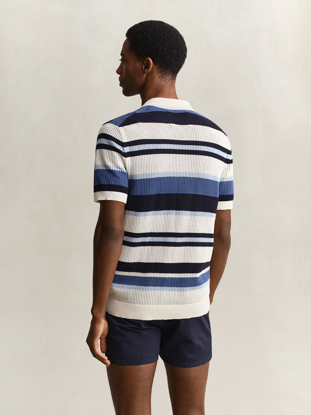 Gant Men Multicolour Striped Cotton Polo T-Shirt