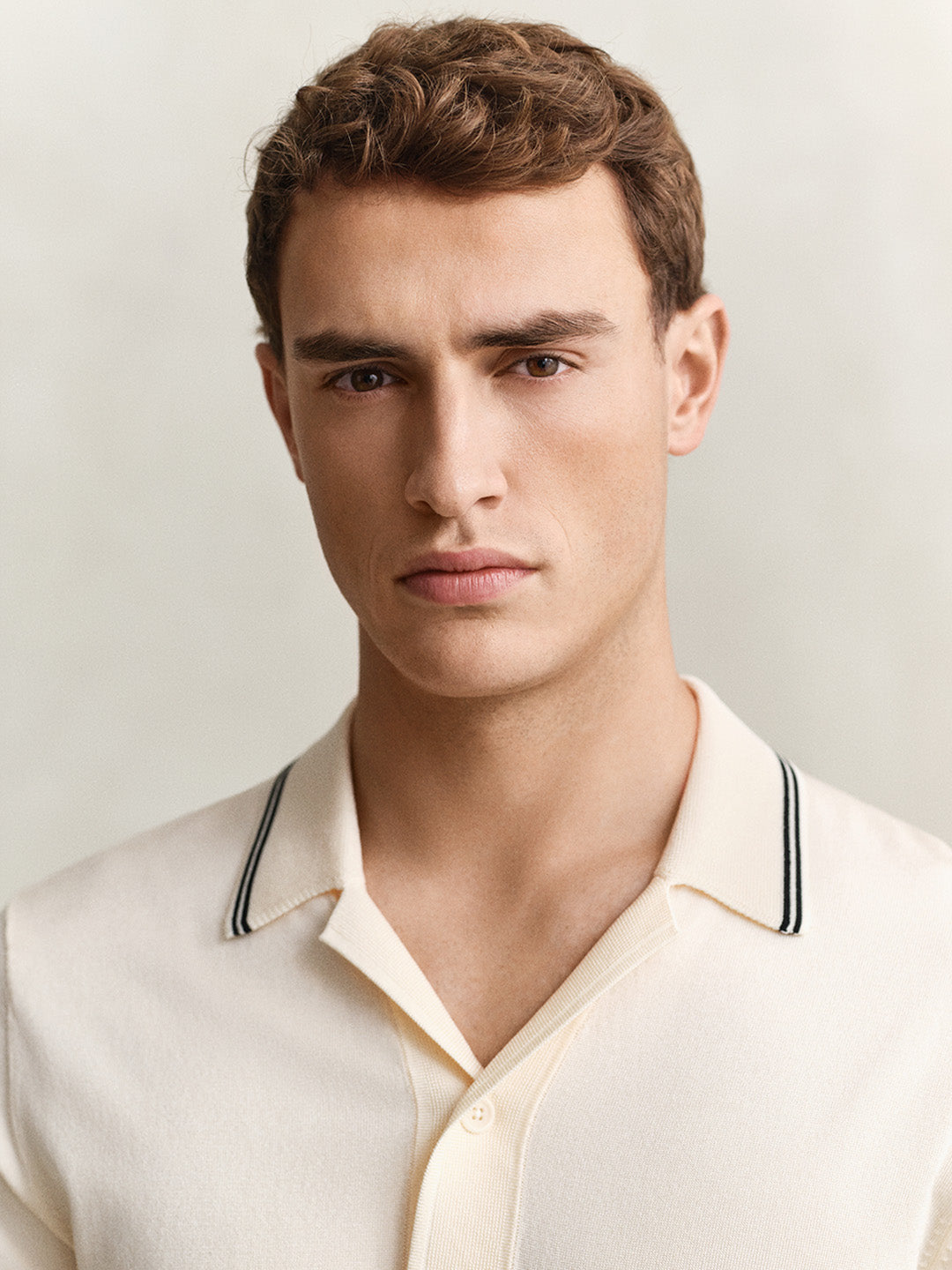 Gant Men Cream Regular Fit Polo T-Shirt