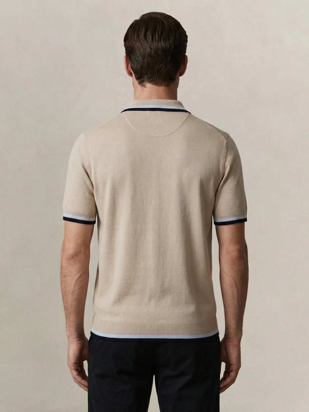 Gant Men Pure Cotton Beige Polo T-Shirt