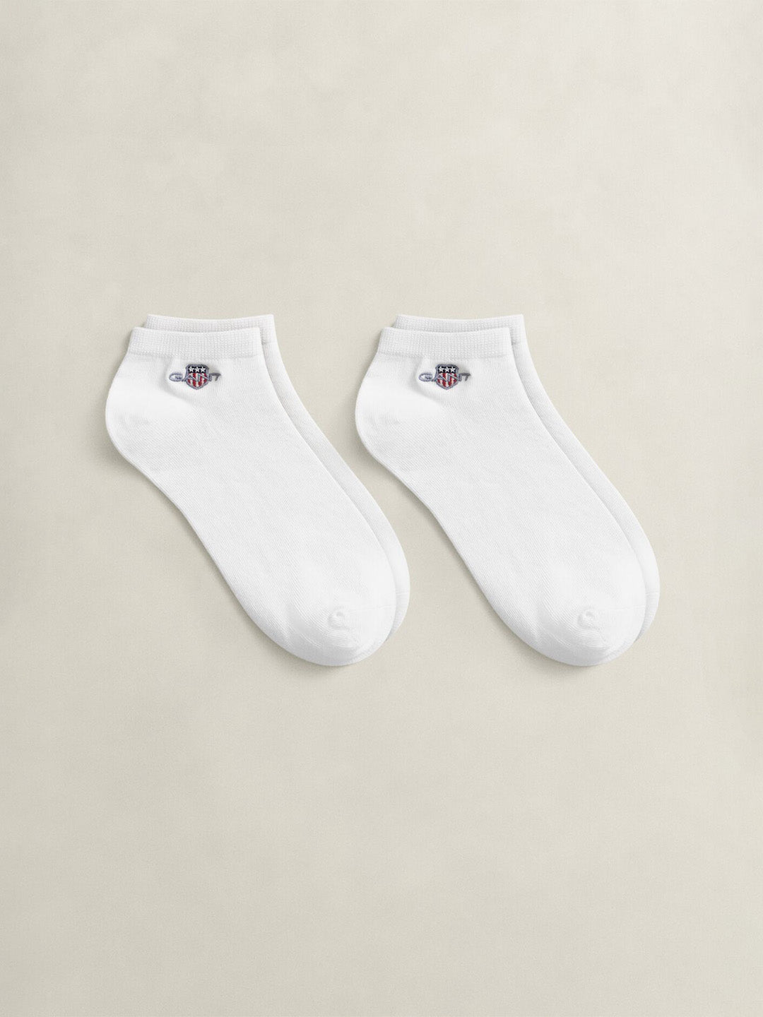 Gant Men White Shield Ankle Socks Pack of 2