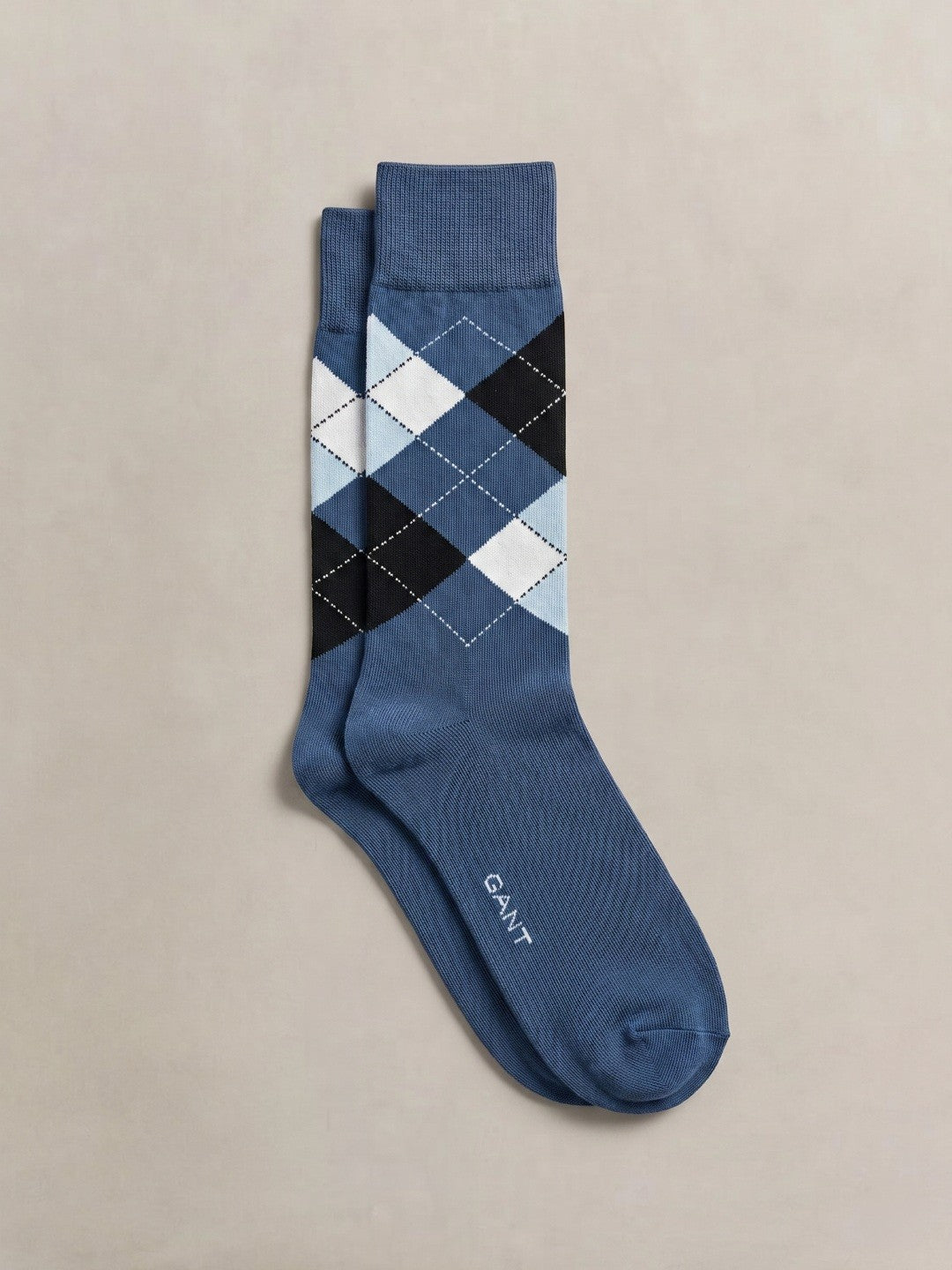 Gant Blue Cotton Argyle Men Socks
