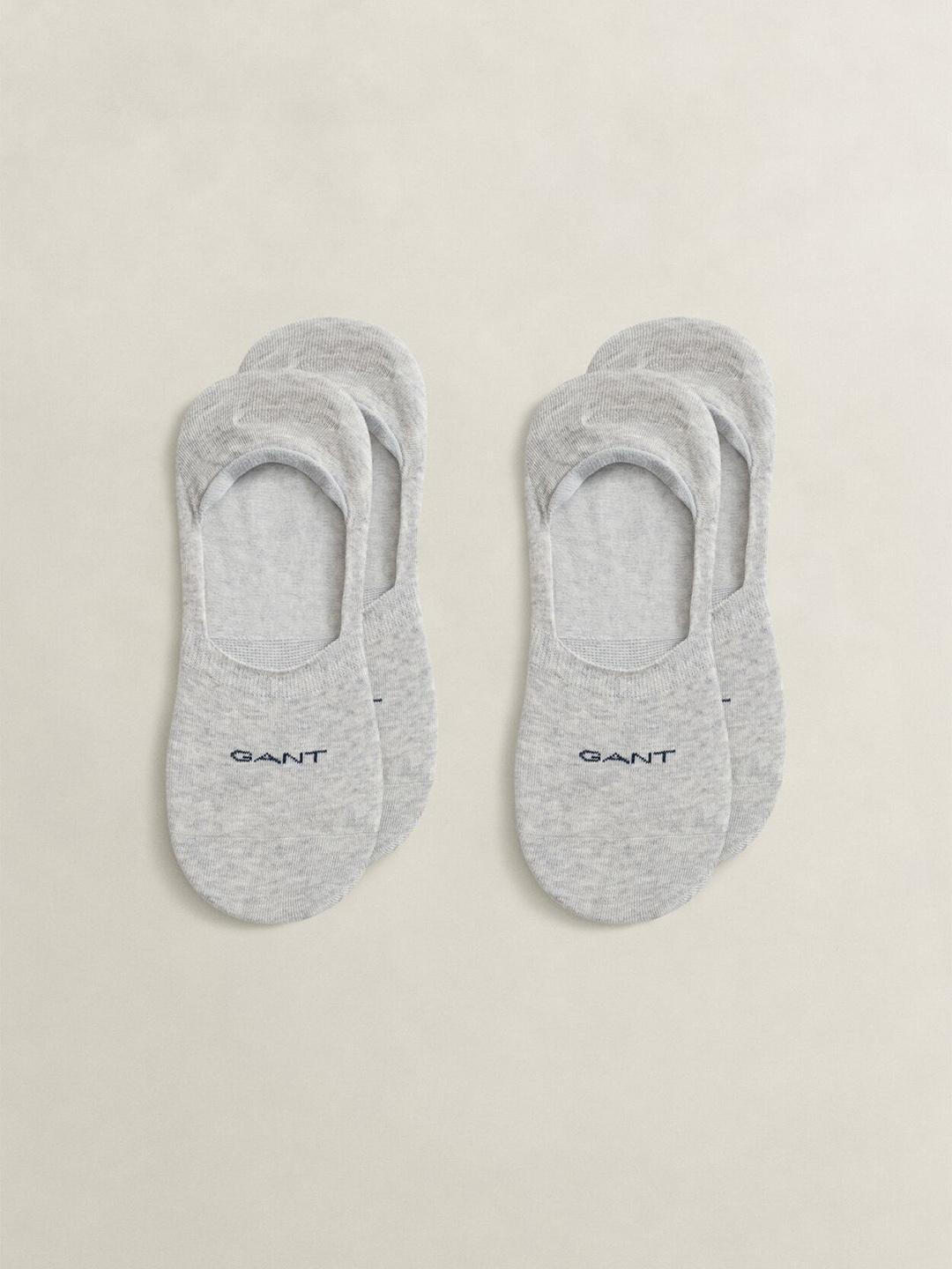 Gant Men Grey Solid Regular Fit Socks - Pack Of 2
