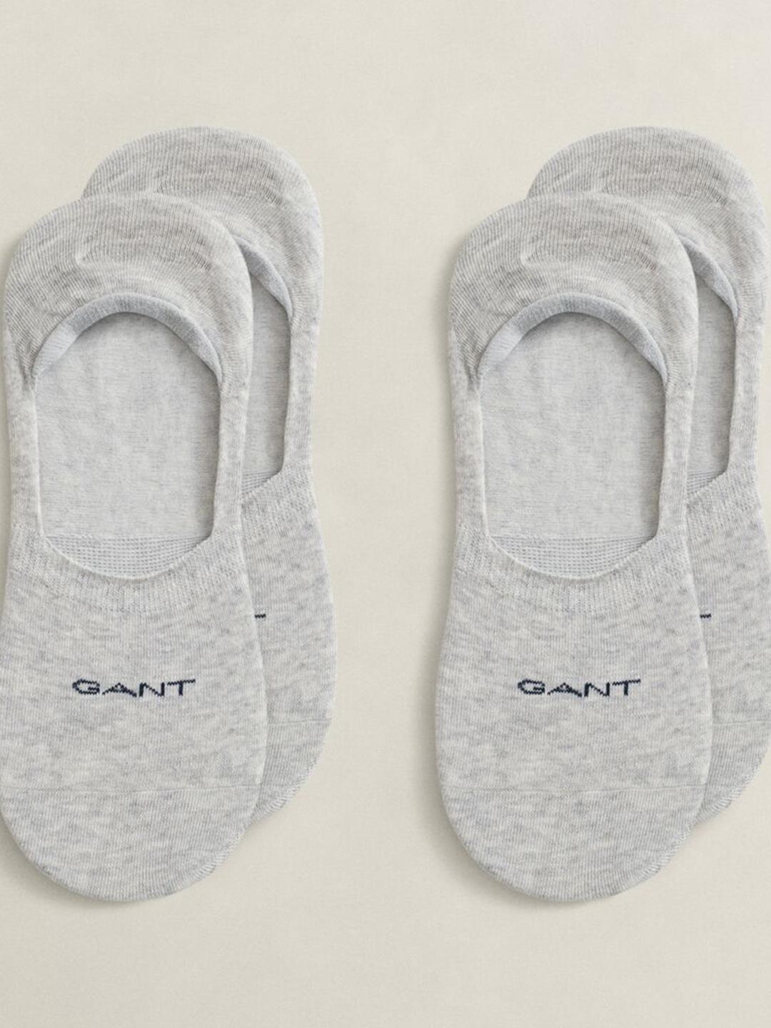Gant Men Grey Solid Regular Fit Socks - Pack Of 2