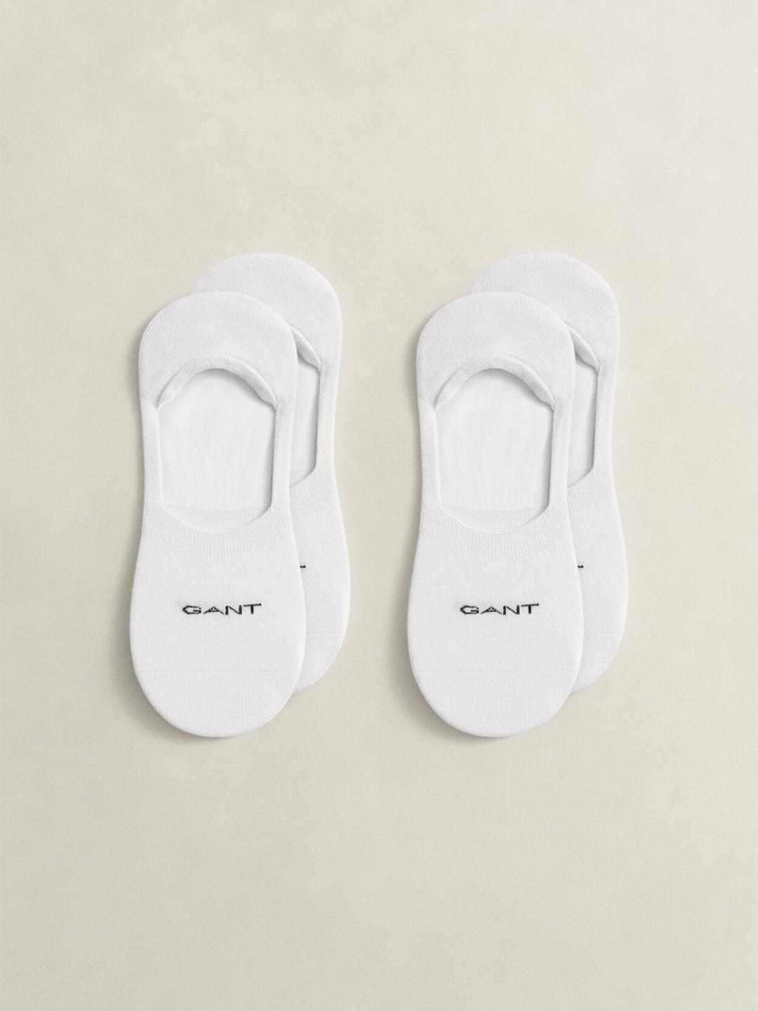 Gant Men White Solid Regular Fit Socks - Pack Of 2