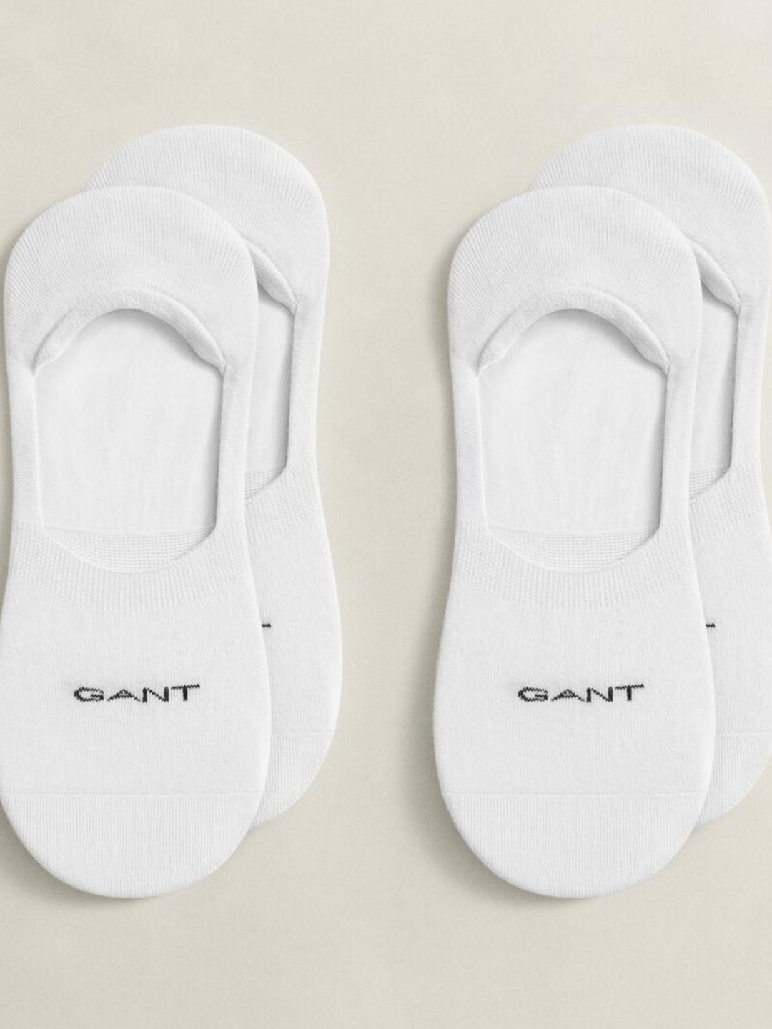 Gant Men White Solid Regular Fit Socks - Pack Of 2