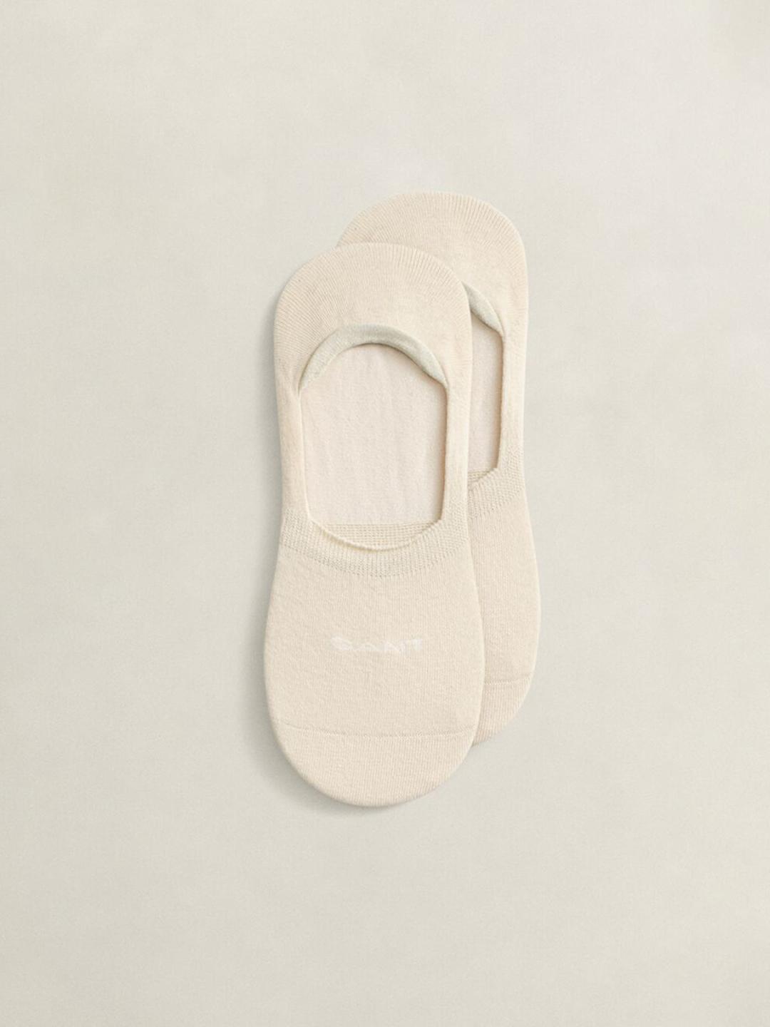 Gant Men Cream Solid Regular Fit Socks - Pack Of 2