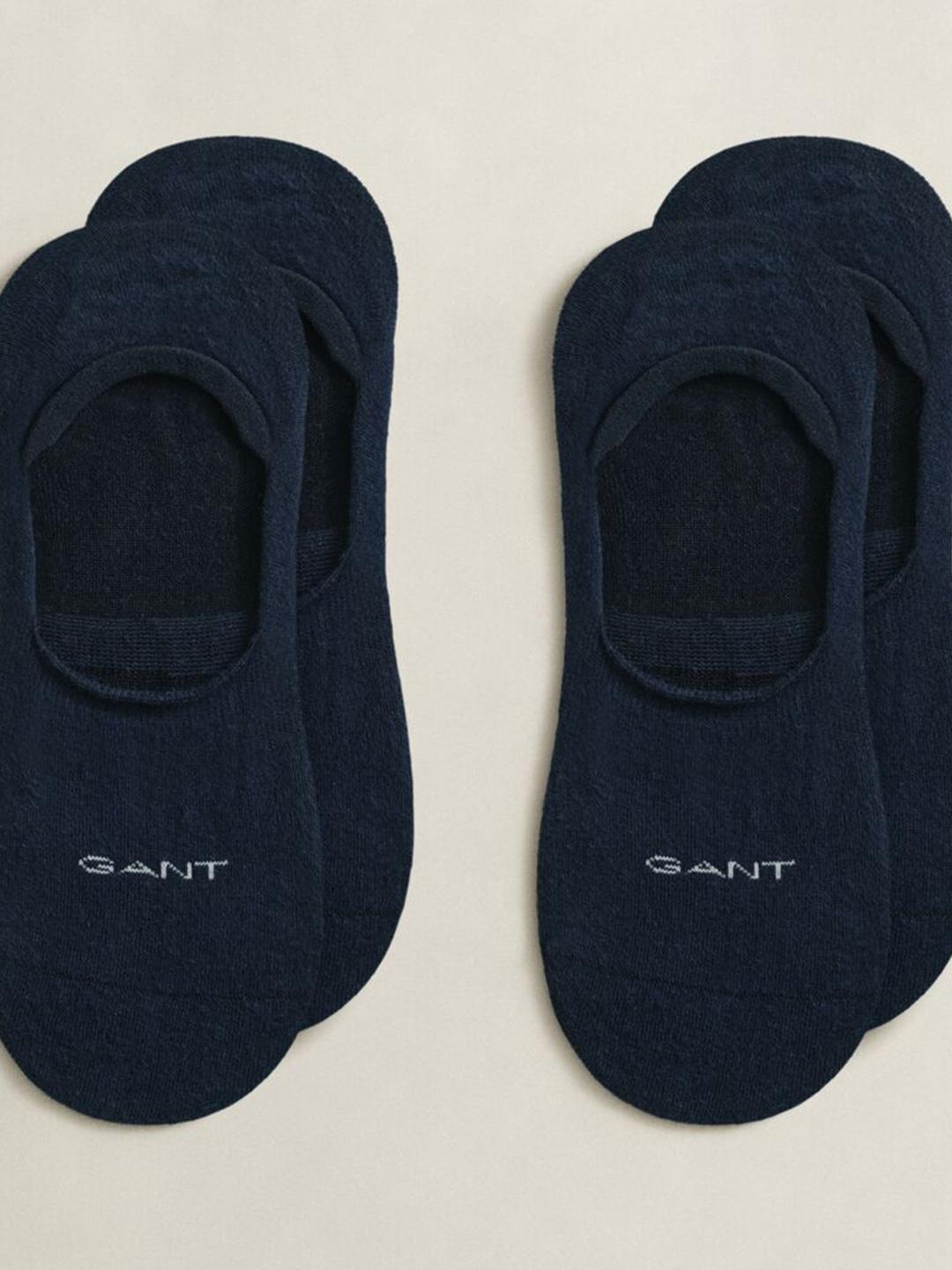 Gant Men Dark Navy Solid Regular Fit Socks - Pack Of 2