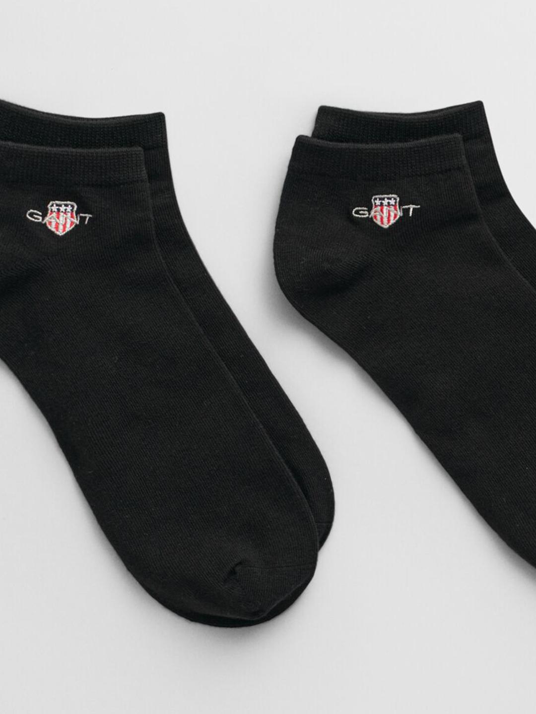 Gant Men Black Solid Regular Fit Socks - Pack Of 2