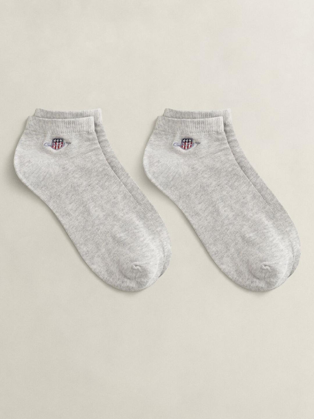 Gant Men Grey Solid Regular Fit Socks - Pack Of 2