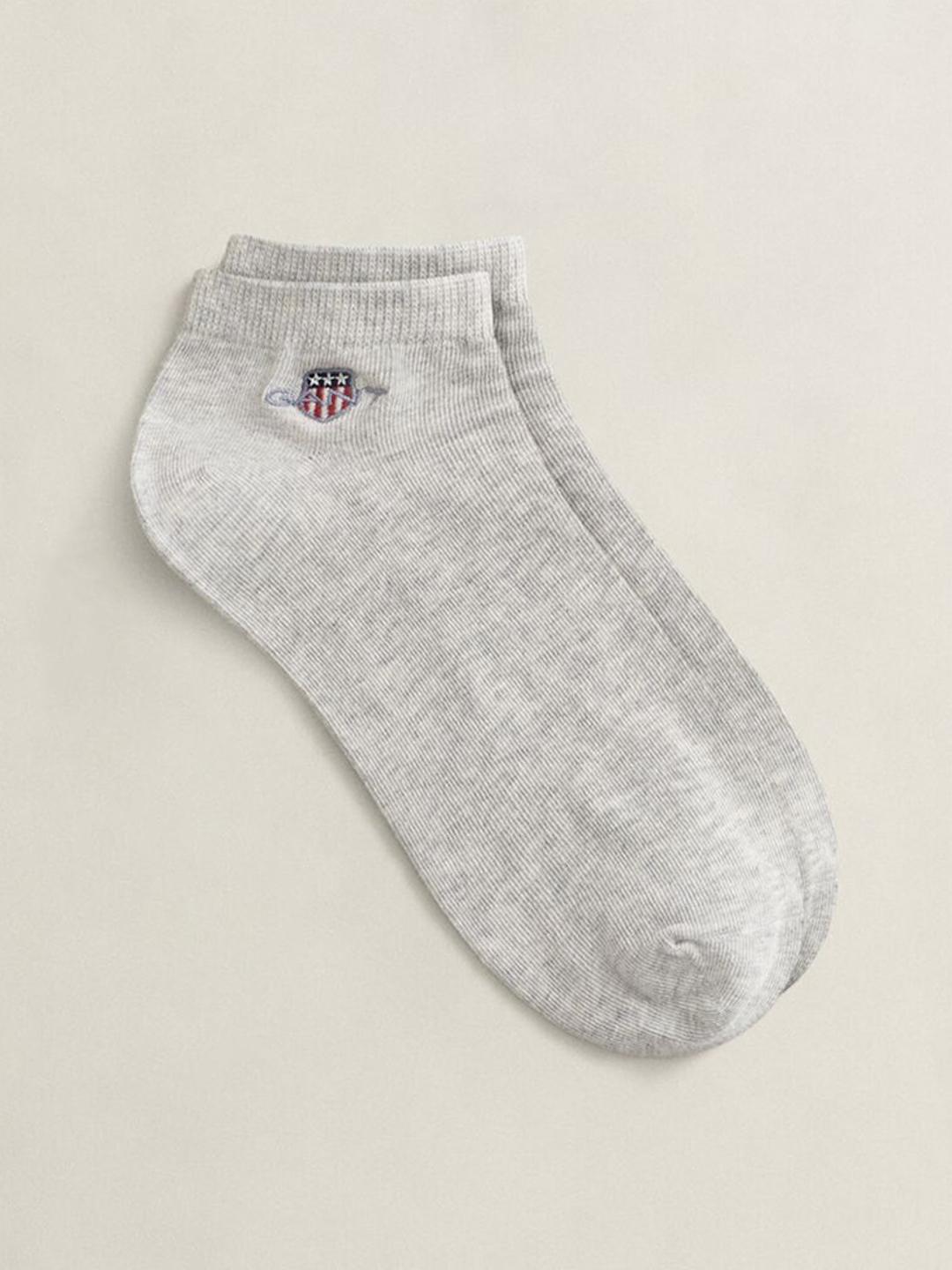 Gant Men Grey Solid Regular Fit Socks - Pack Of 2