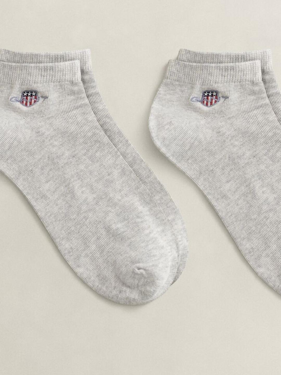 Gant Men Grey Solid Regular Fit Socks - Pack Of 2