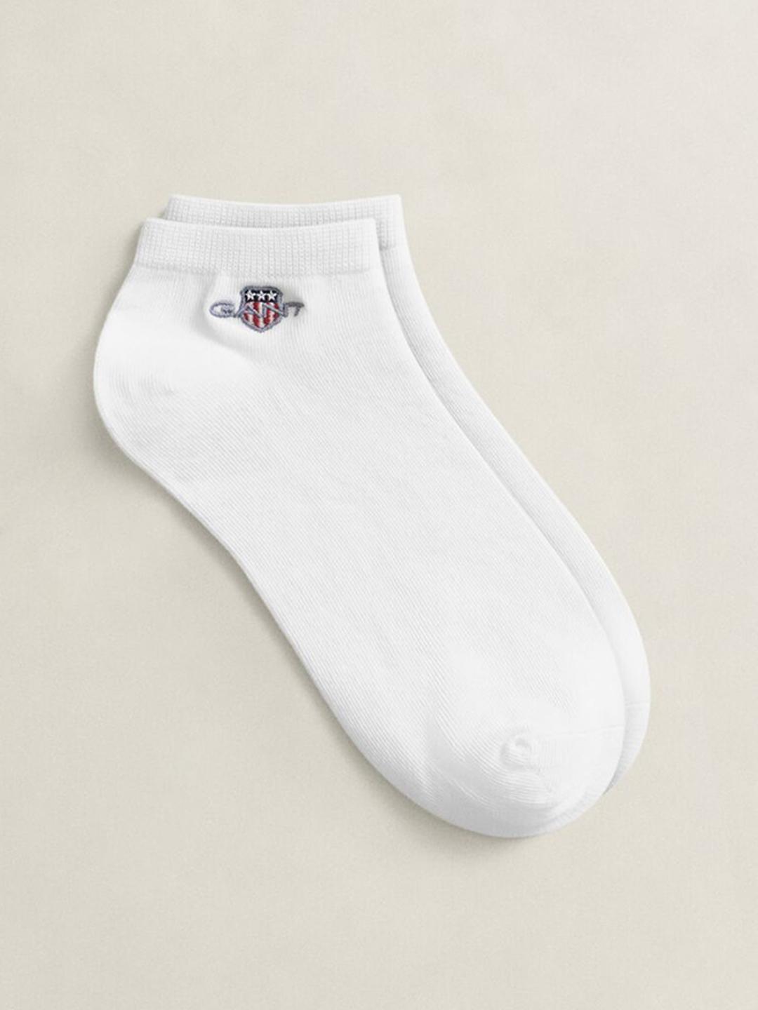 Gant Men White Solid Regular Fit Socks - Pack Of 2
