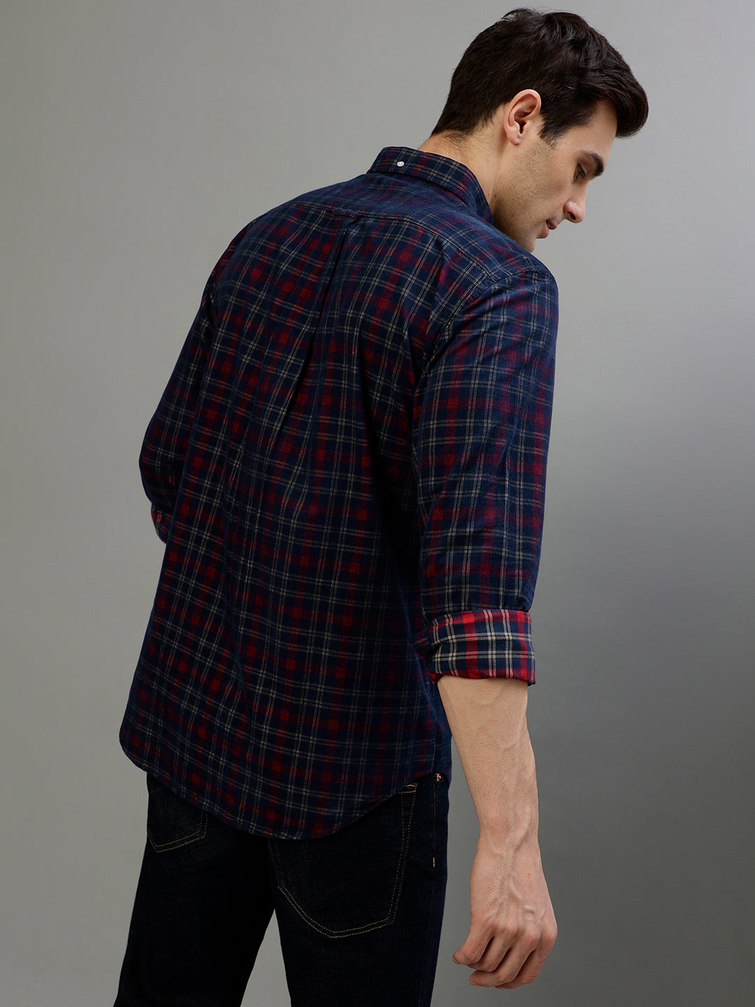 Gant Marine Fashion Checked Regular Fit Shirt