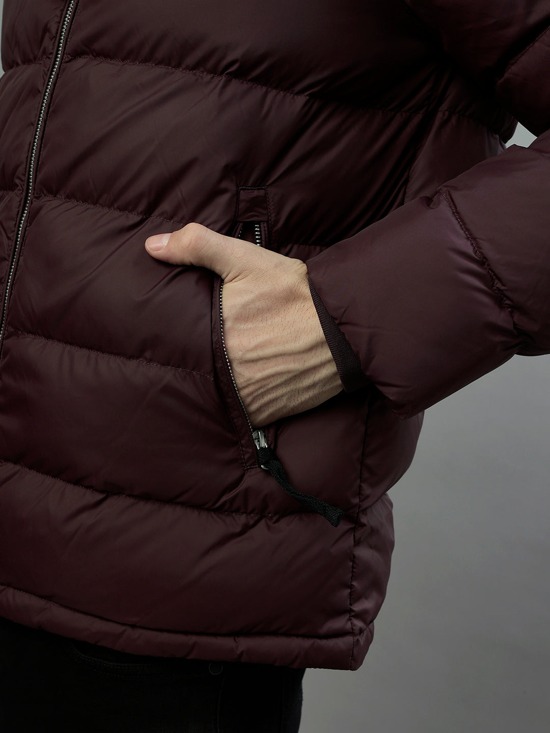 Gant Men Solid Hooded Full Sleeves Jacket