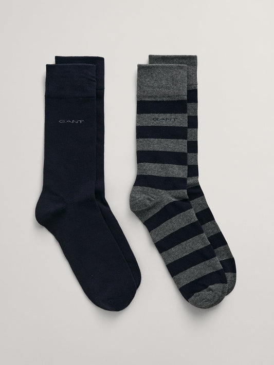 Gant Men Charcoal Stripe Socks