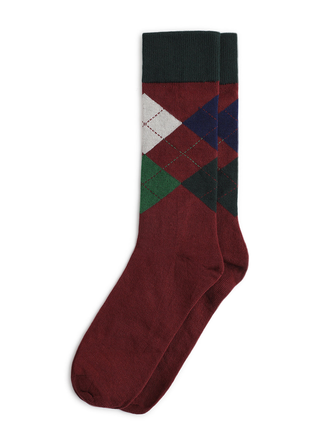 Gant Men Red Colour Blocked Socks