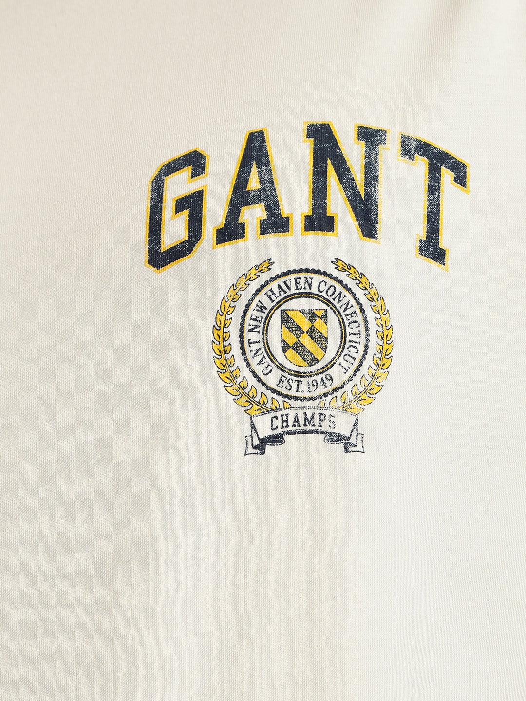 Gant Men Solid Round Neck Short Sleeves Tshirt
