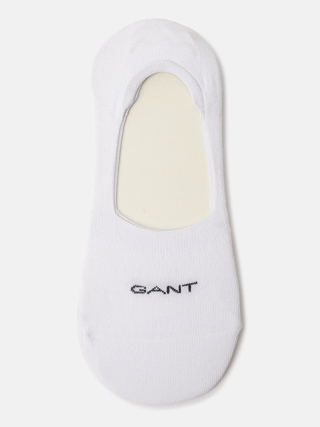 Gant Men White Solid Shoe-liner Socks (Pack of 2)