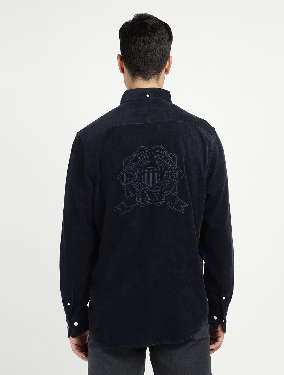 Gant Men Black Solid Collar Shirt