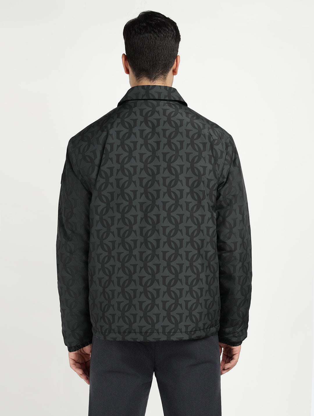 Gant Men Black Solid Collar Jacket