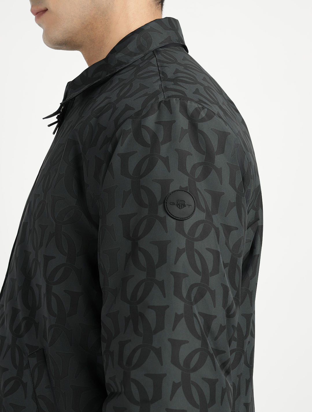 Gant Men Black Solid Collar Jacket