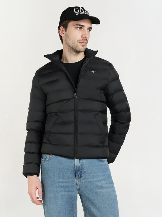 Gant Men Black Solid Collar Jacket