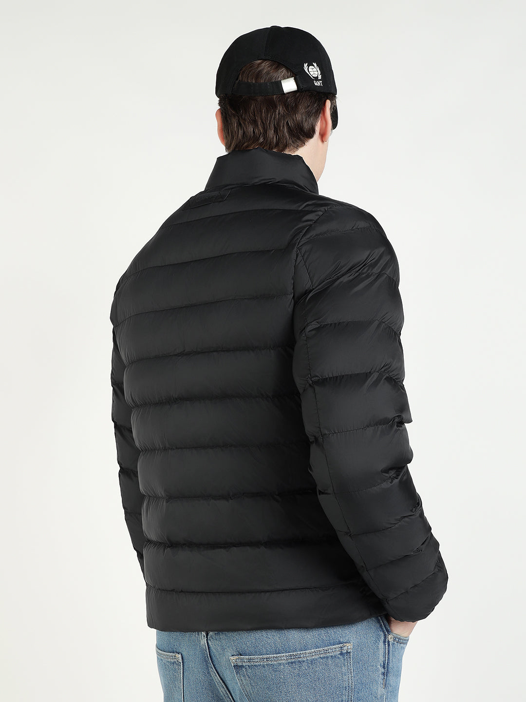 Gant Men Black Solid Collar Jacket