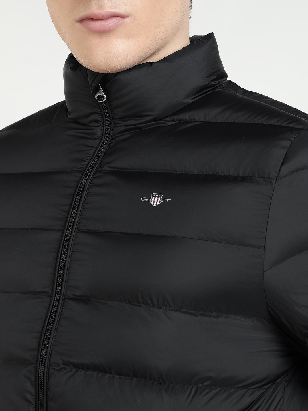 Gant Men Black Solid Collar Jacket